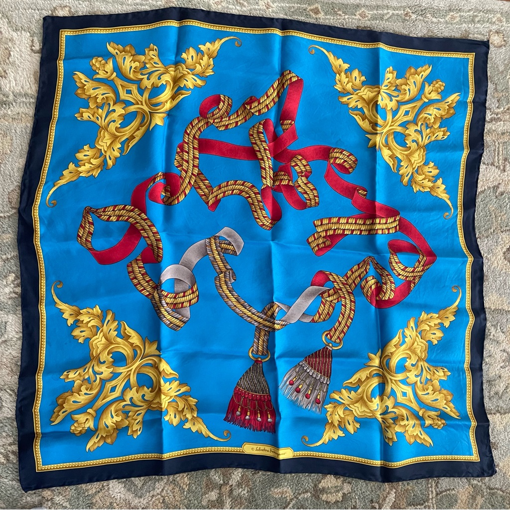Ferragamo 100 Silk Scarf Rare Print